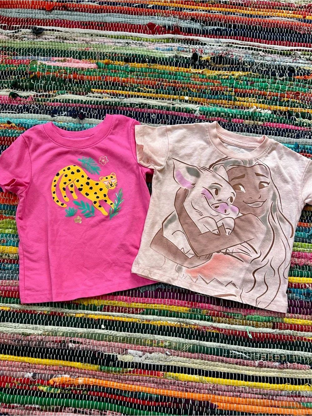 Catโ& Jack Leopard Disney Moana Graphic Tee Bundle 12 MOS